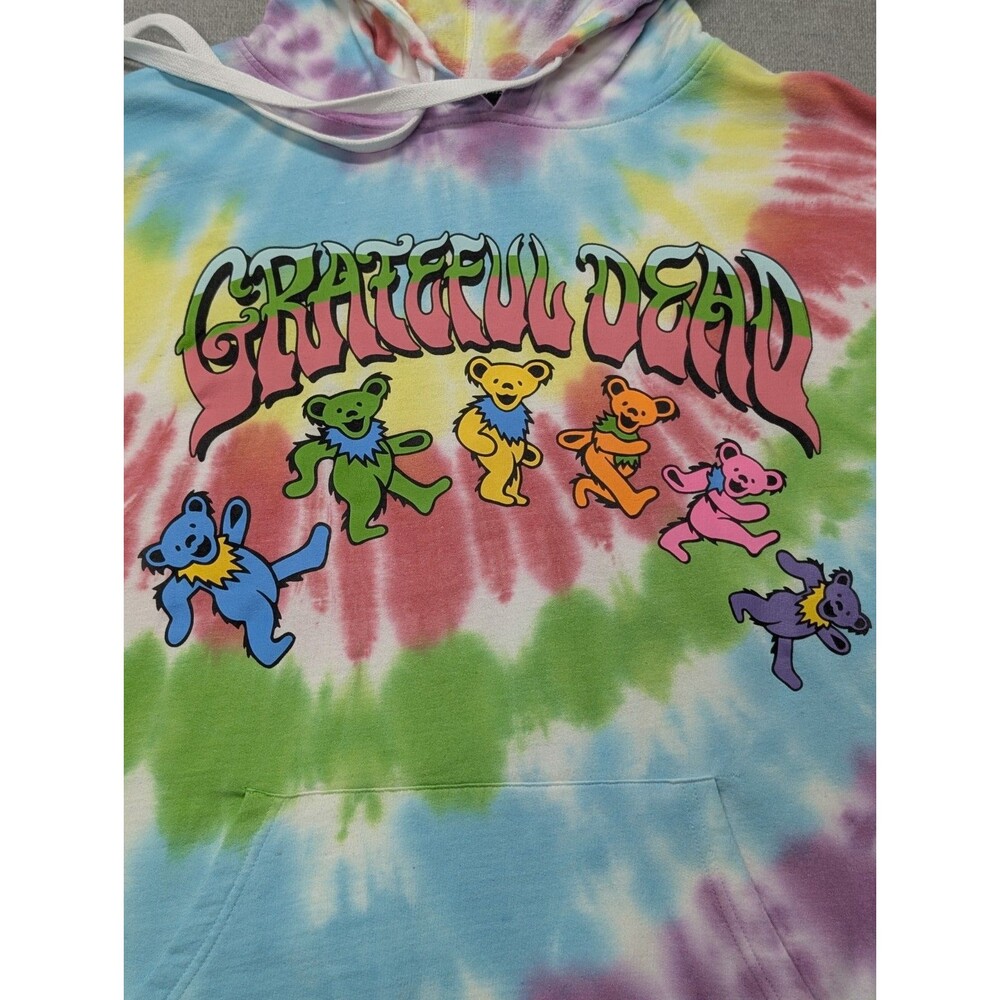 Grateful Dead Hoodie Small S Tie Dye Dancing Bears 100% Cotton 2021 Vtg Style